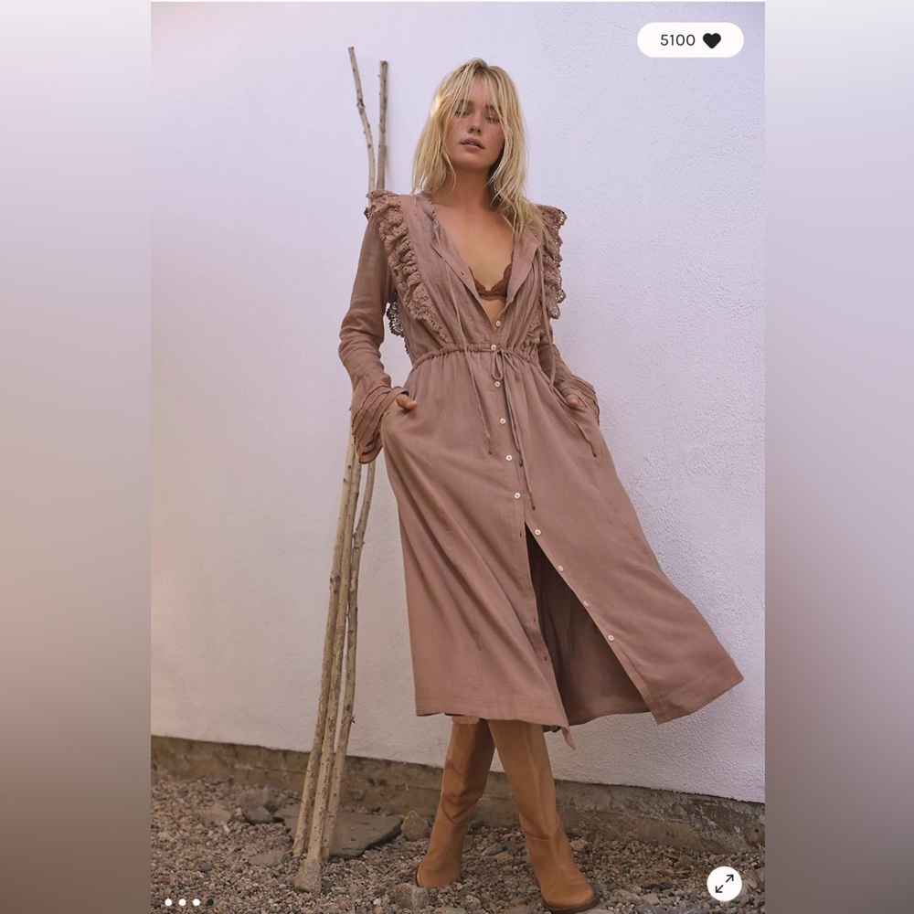 NWT Free People Making Memories Midi Dress Medium